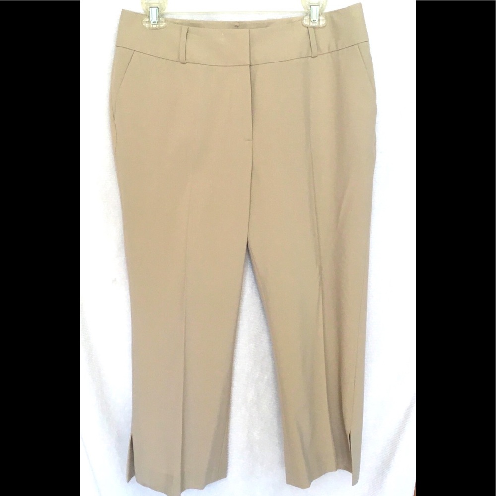 Caslon stretch beige highwaist ankle pants 12p